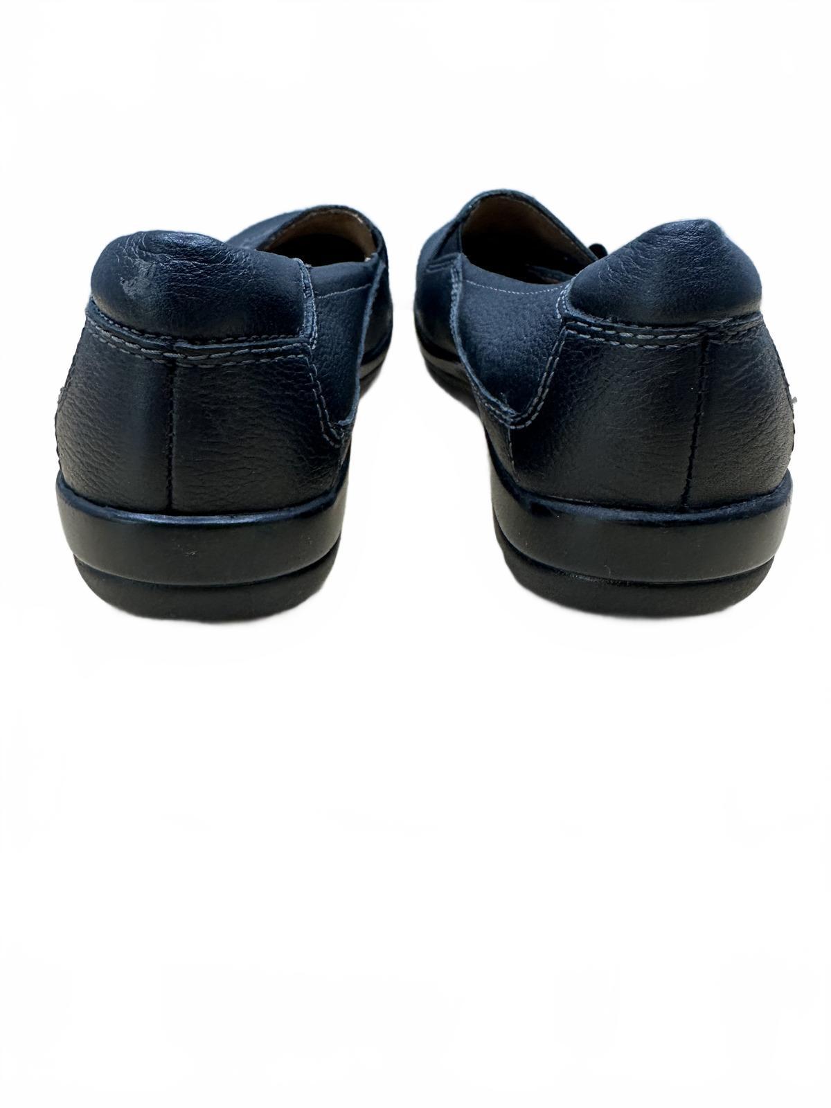Natural Soul Black Leather Slip On Loafers Comfortable Casual Shoes