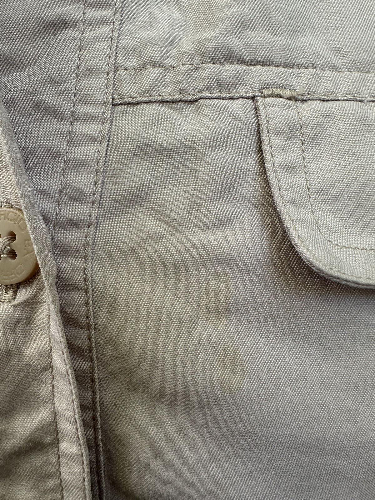 Ex Officio Adventure Button Up Shirt Beige Casual Travel Utility