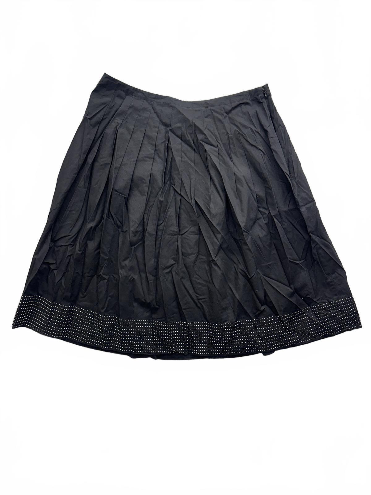 Talbots Vintage Black Pleated Skirt with Beaded Hem