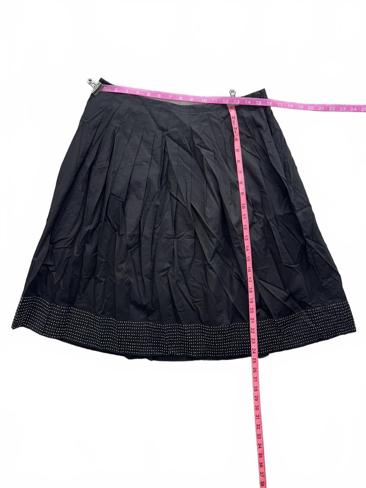 Talbots Vintage Black Pleated Skirt with Beaded Hem