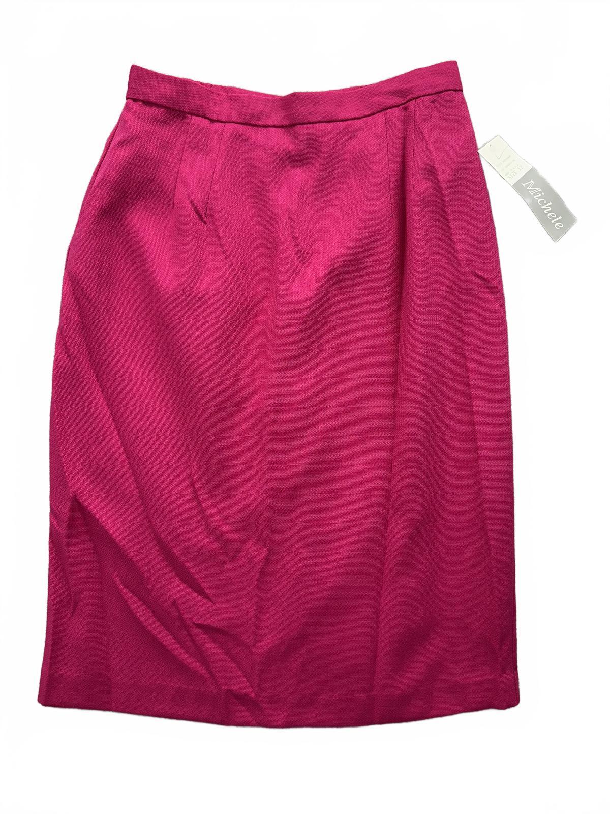 NWT MICHELE Vintage Pink Pencil Skirt Classic Retro