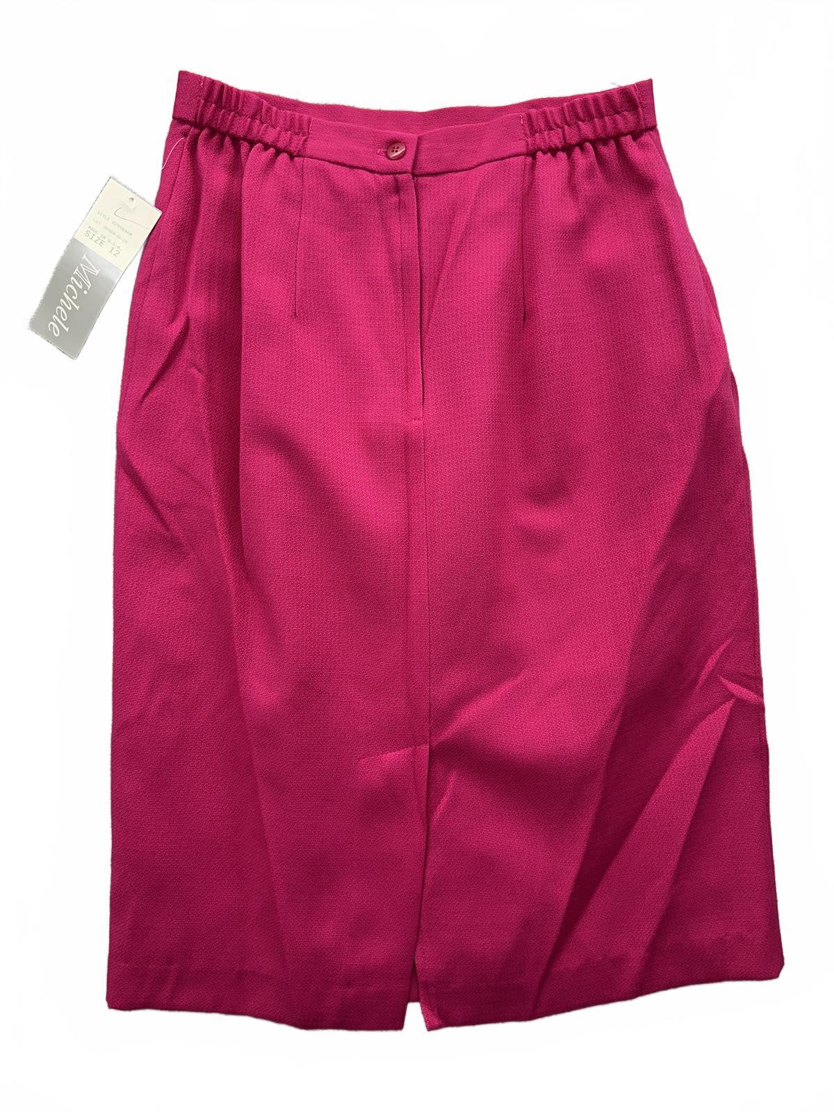 NWT MICHELE Vintage Pink Pencil Skirt Classic Retro