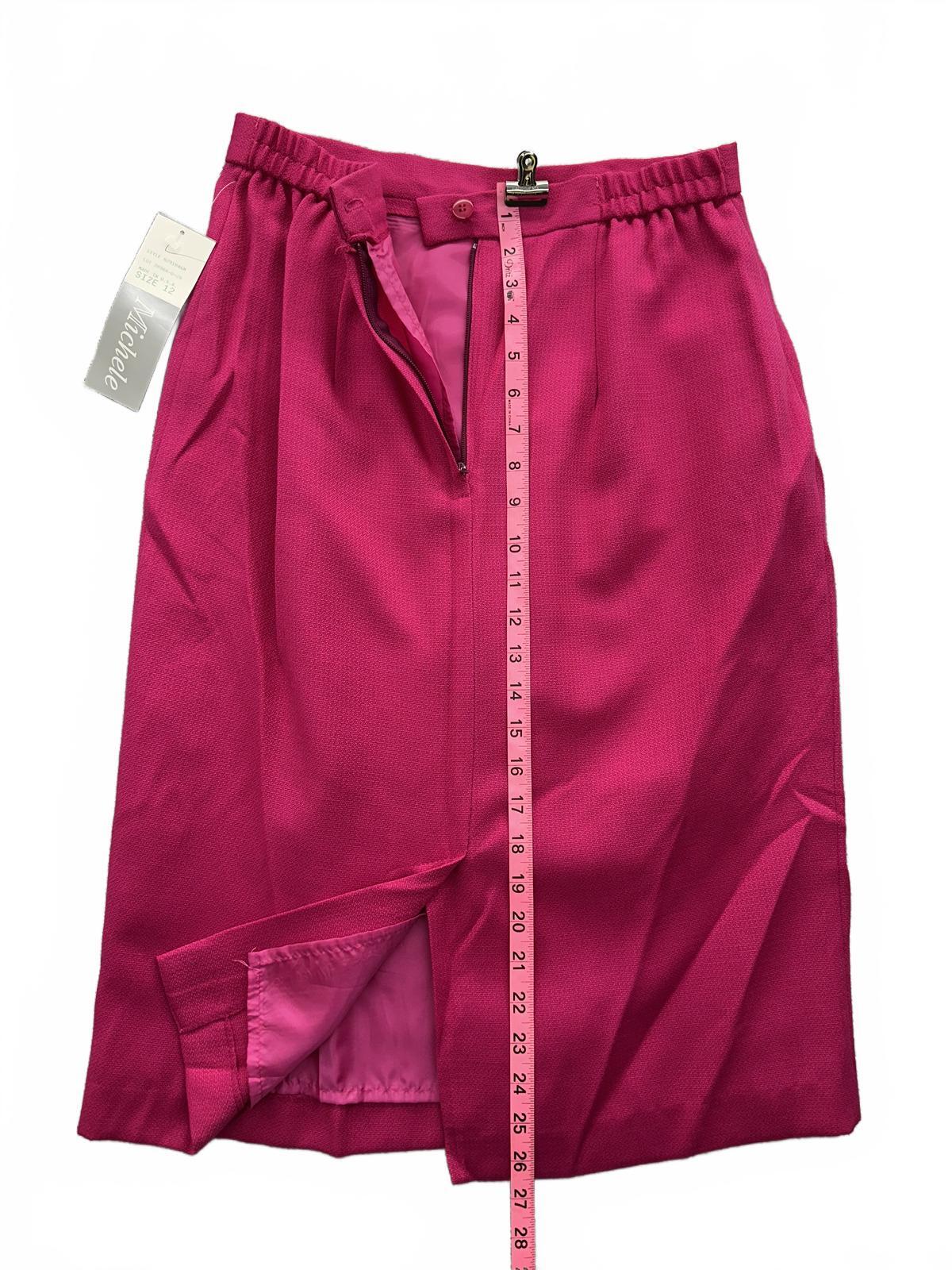 NWT MICHELE Vintage Pink Pencil Skirt Classic Retro