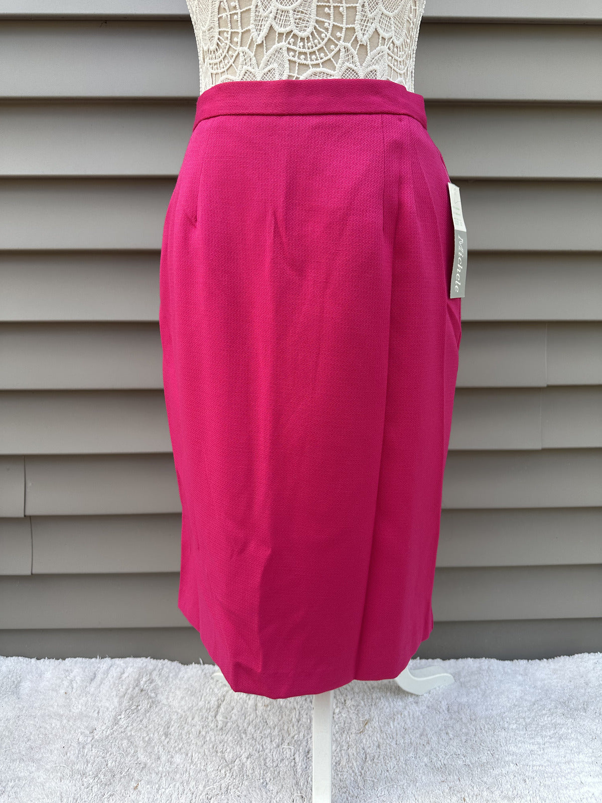NWT MICHELE Vintage Pink Pencil Skirt Classic Retro