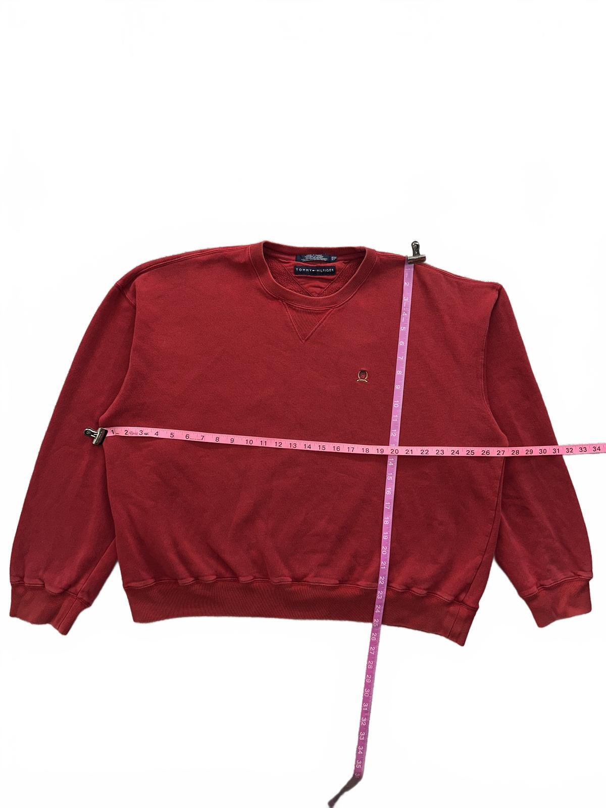 Tommy Hilfiger Vintage Red Crewneck Sweatshirt Classic American Retro