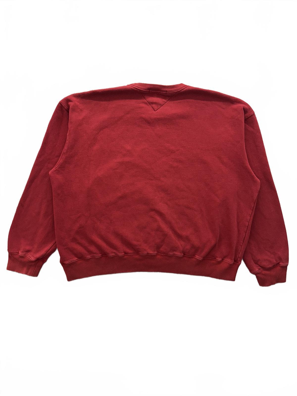 Tommy Hilfiger Vintage Red Crewneck Sweatshirt Classic American Retro