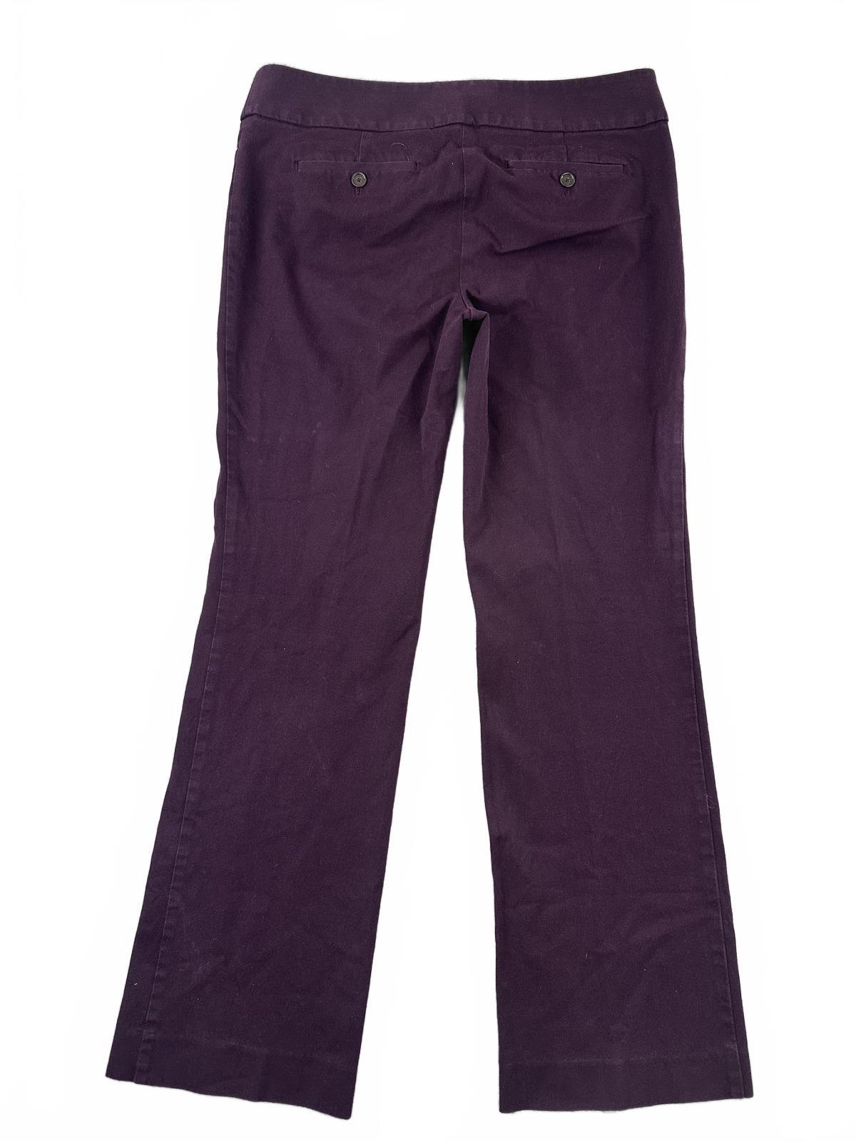 Ann Taylor LOFT Marisa Boot Cut Pants Purple Tailored Office