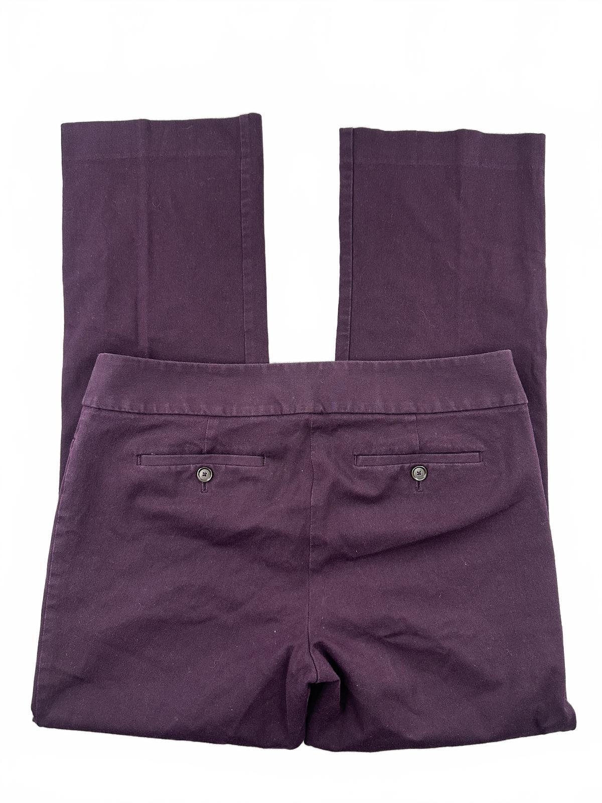 Ann Taylor LOFT Marisa Boot Cut Pants Purple Tailored Office