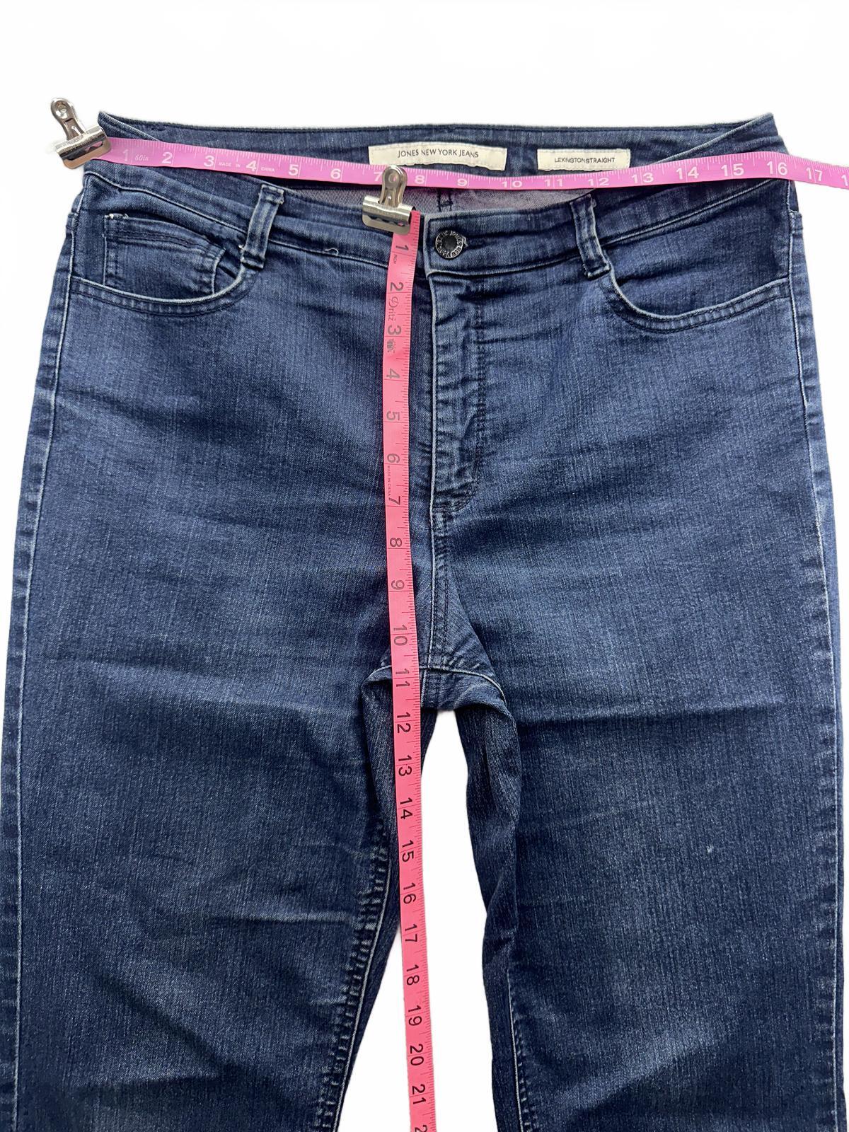 Jones New York Jeans Lexington Straight Medium Blue Denim Straight Leg