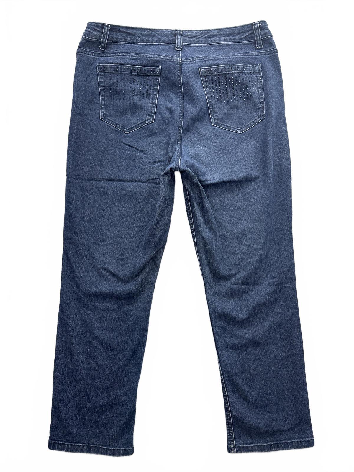 Jones New York Jeans Lexington Straight Medium Blue Denim Straight Leg