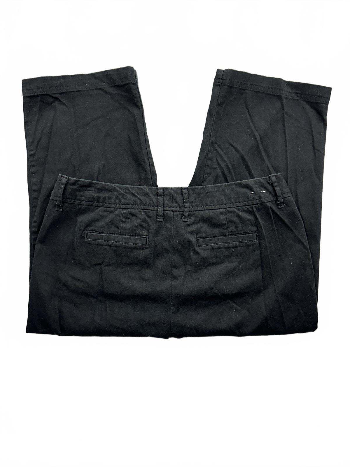 St. Johns Bay Black Stretch Capri Pants Cropped Casual Office Wear