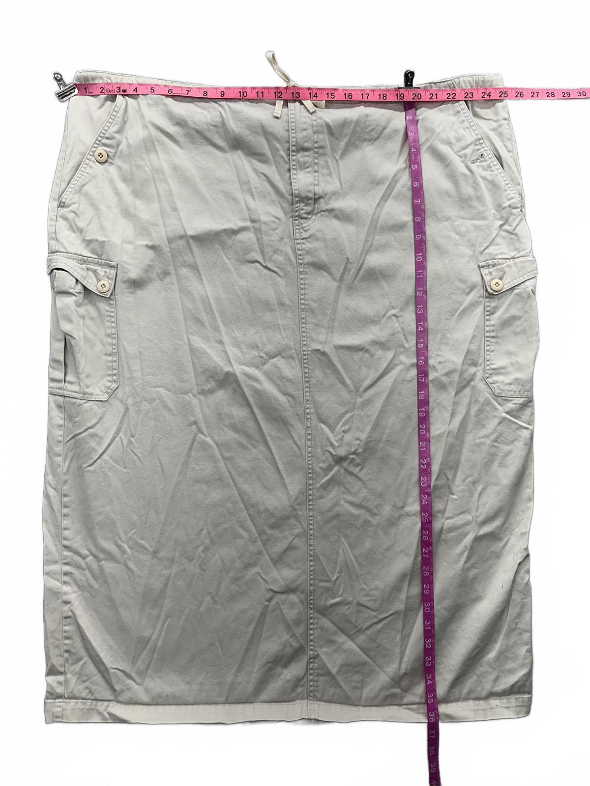 Venezia Jeans Light Beige Cargo Skirt with Drawstring Waist Casual Everyday