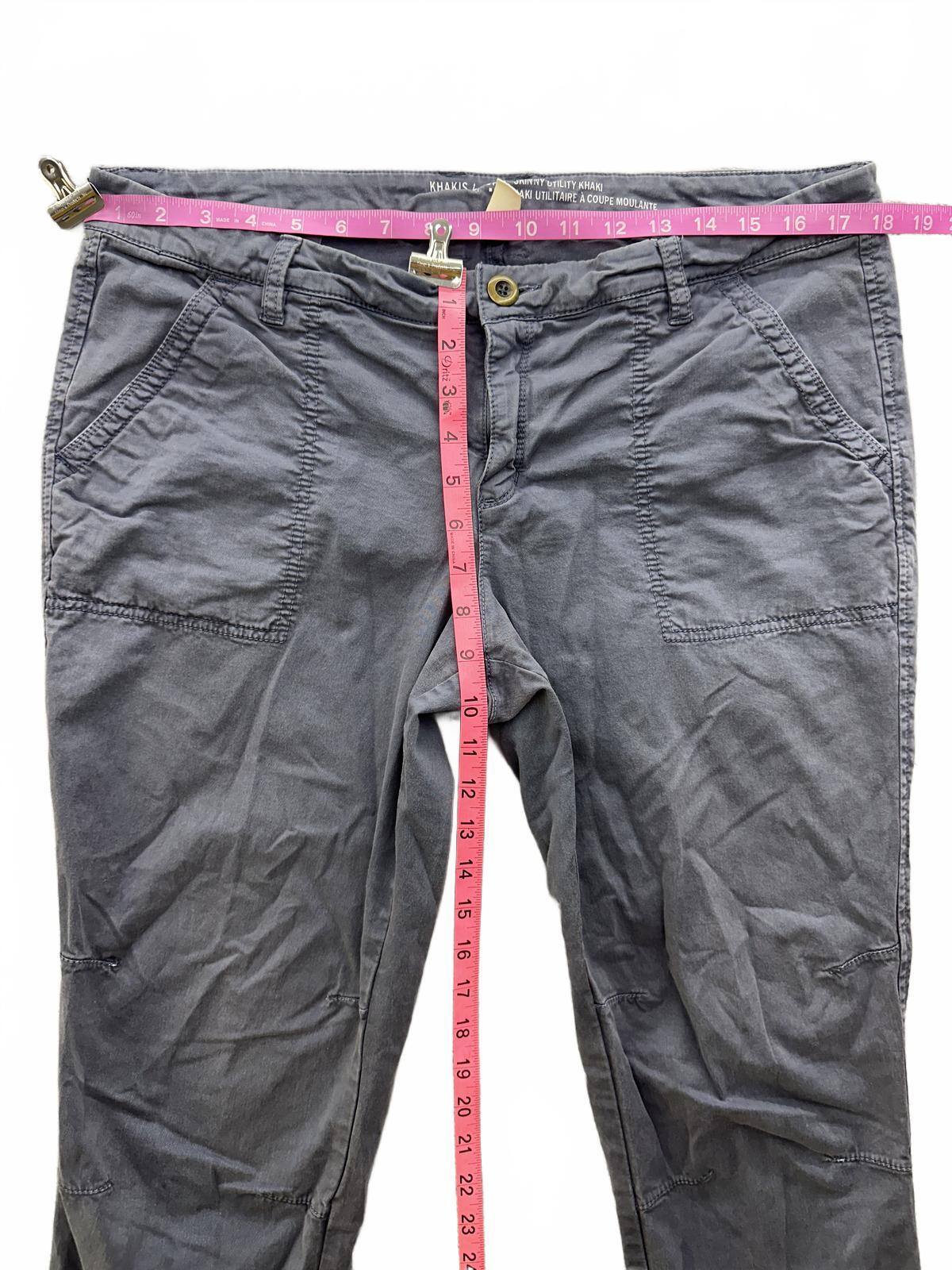 Gap Khakis Skinny Utility Khaki Pants Gray Vintage Style