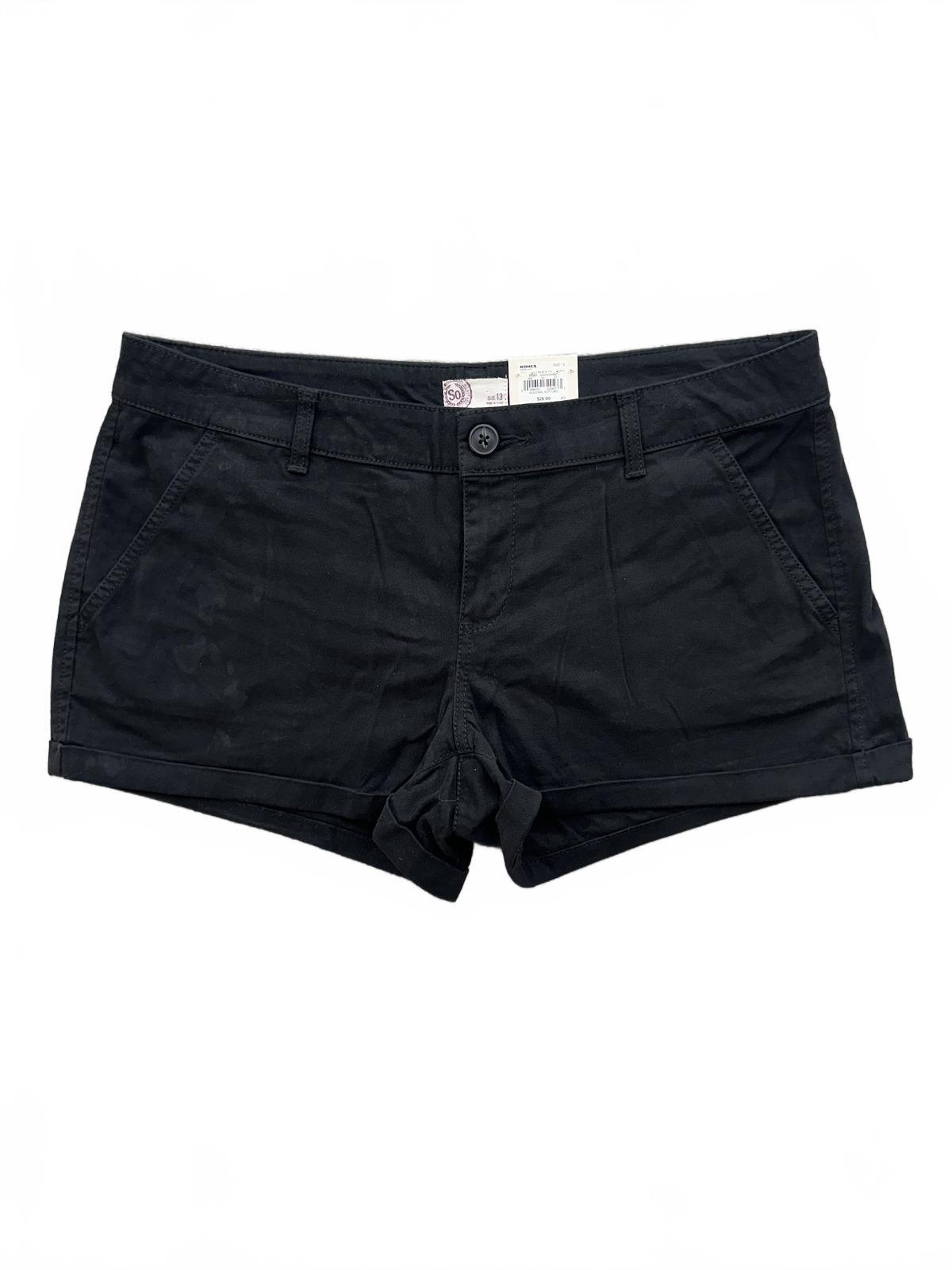 NWT SO Black Stretch Shortie Shorts Low Rise