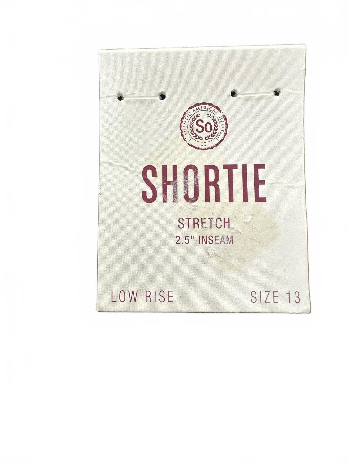 NWT SO Black Stretch Shortie Shorts Low Rise