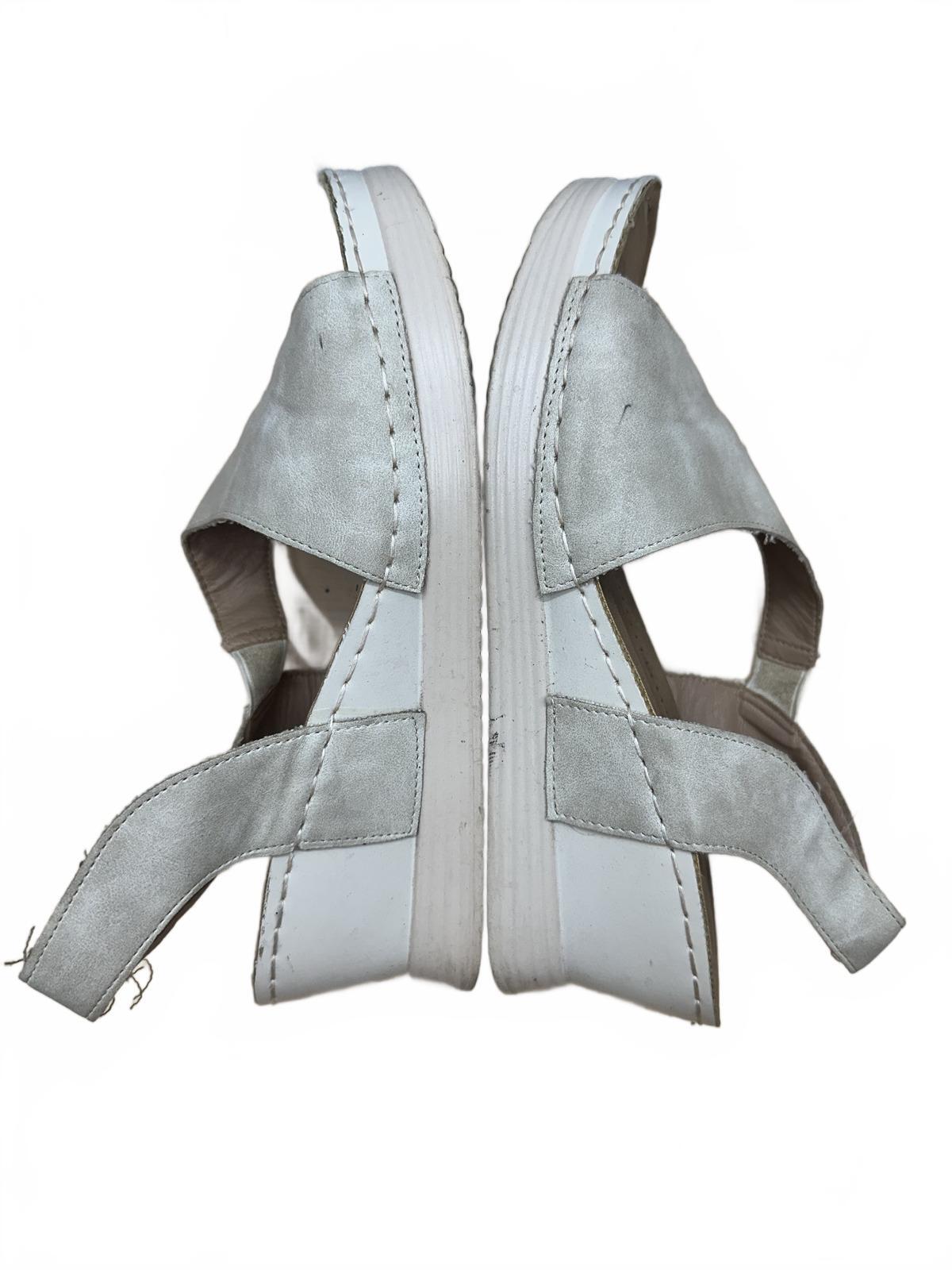 Henry Ferrera Collection White Wedge Sandals Comfortable Summer Footwear