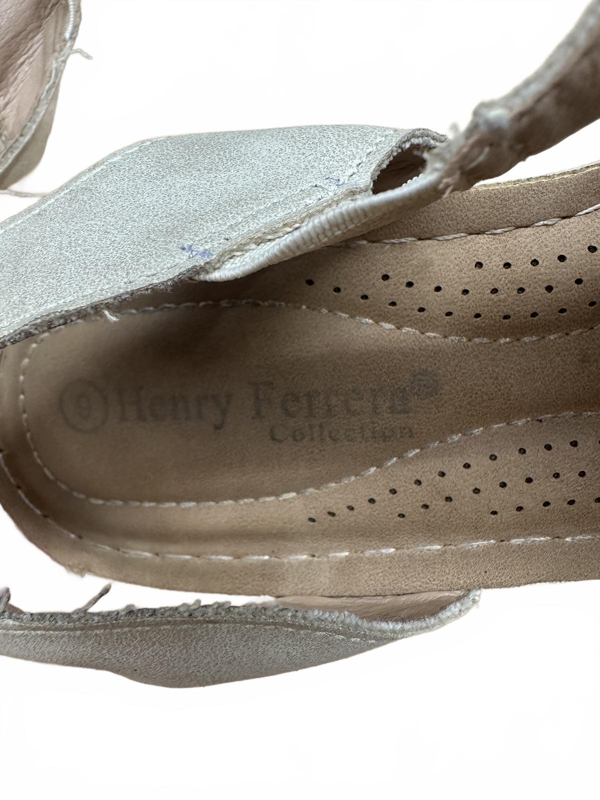 Henry Ferrera Collection White Wedge Sandals Comfortable Summer Footwear