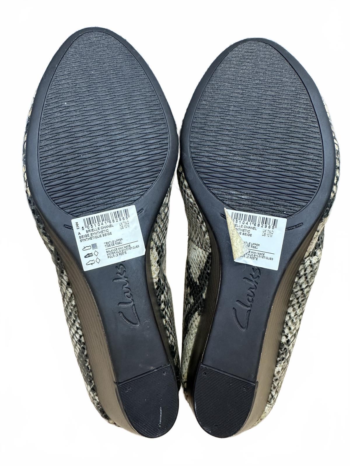 Clarks Snake Print Wedge Pumps Comfortable Chic Statement Footwear