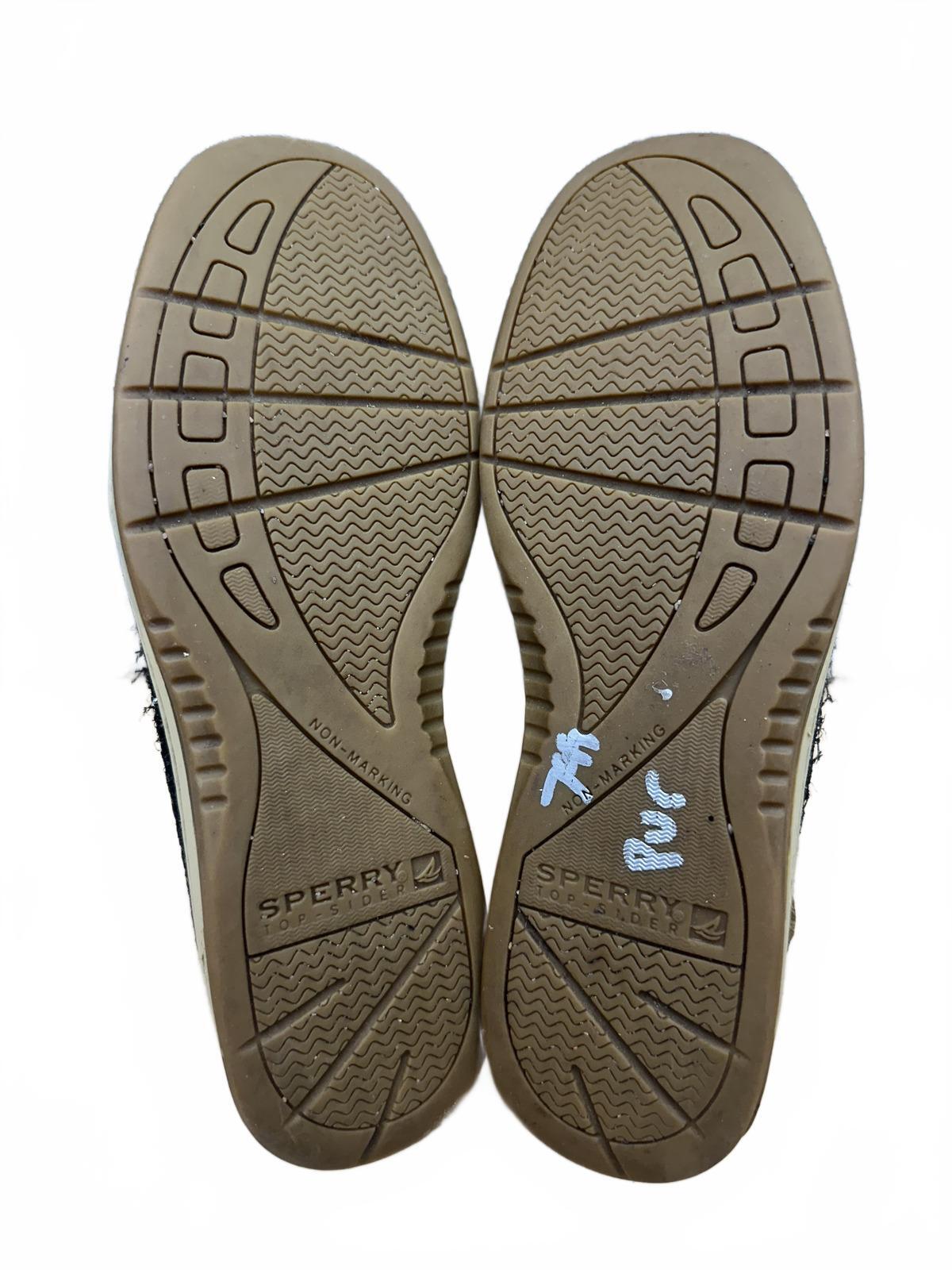Sperry Black and Gold Boat Shoes Classic Nautical