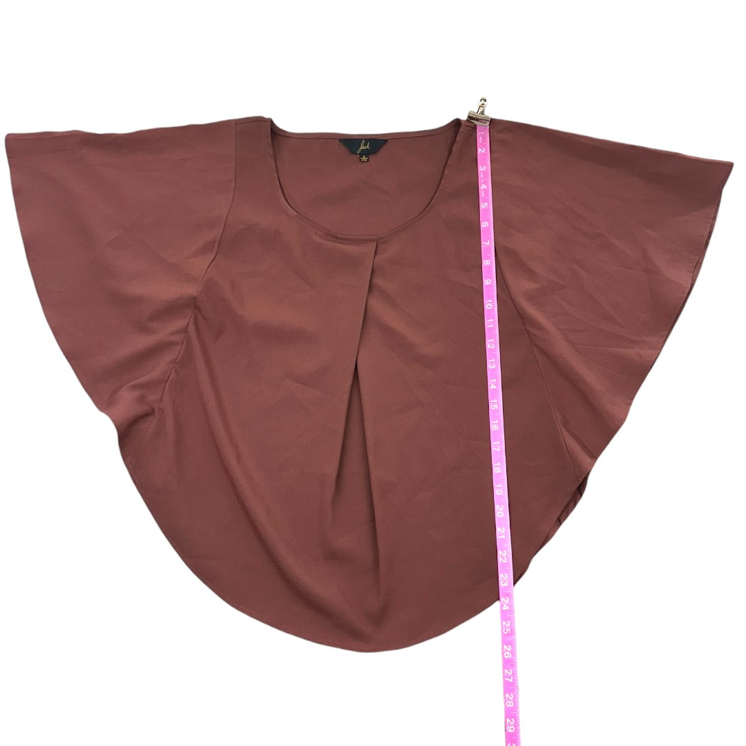 Rusty Brown Drape Sleeve Blouse