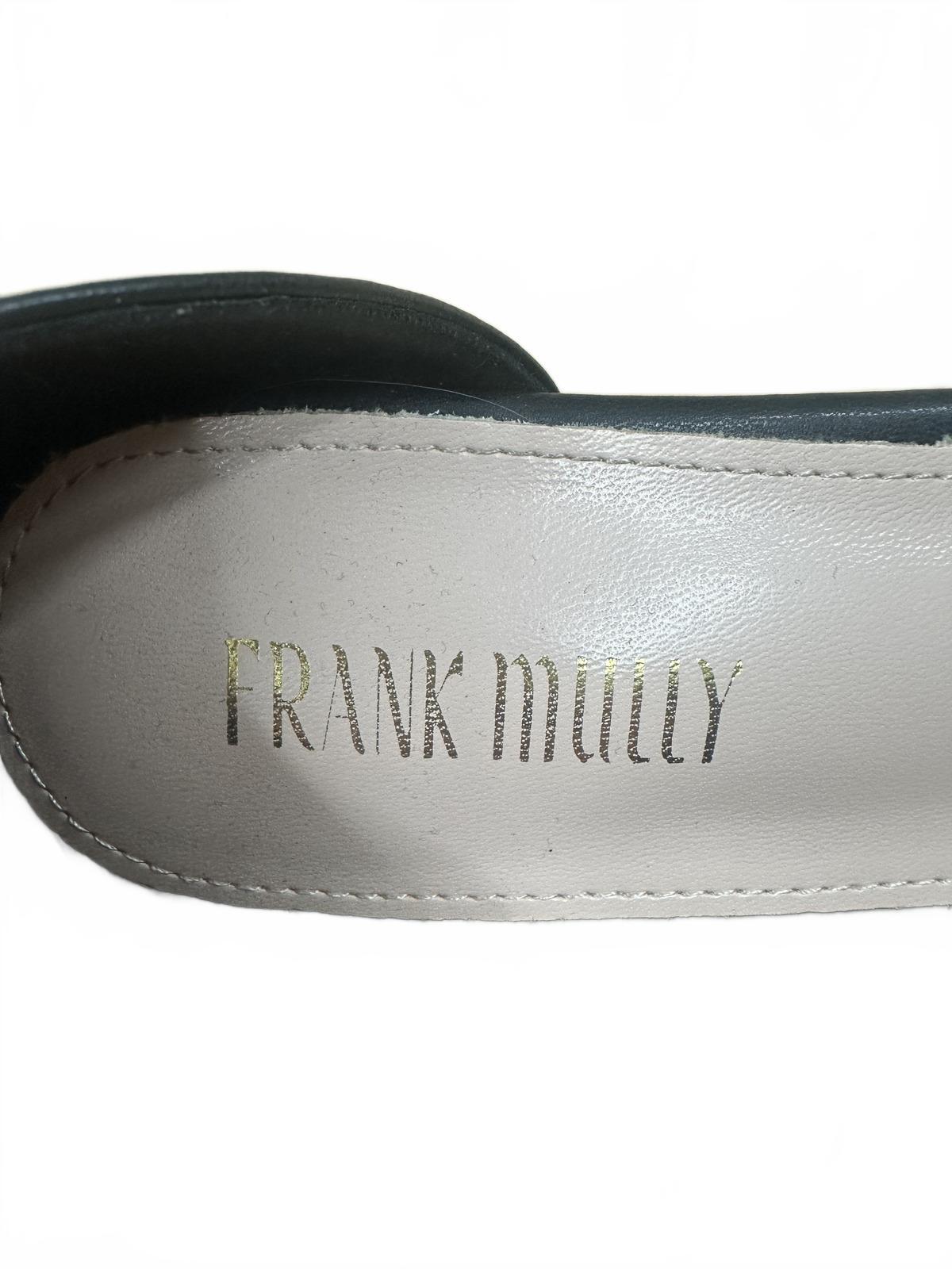 Frank Mully Black Strappy Kitten Heel Sandals Minimalist Chic Summer Shoes