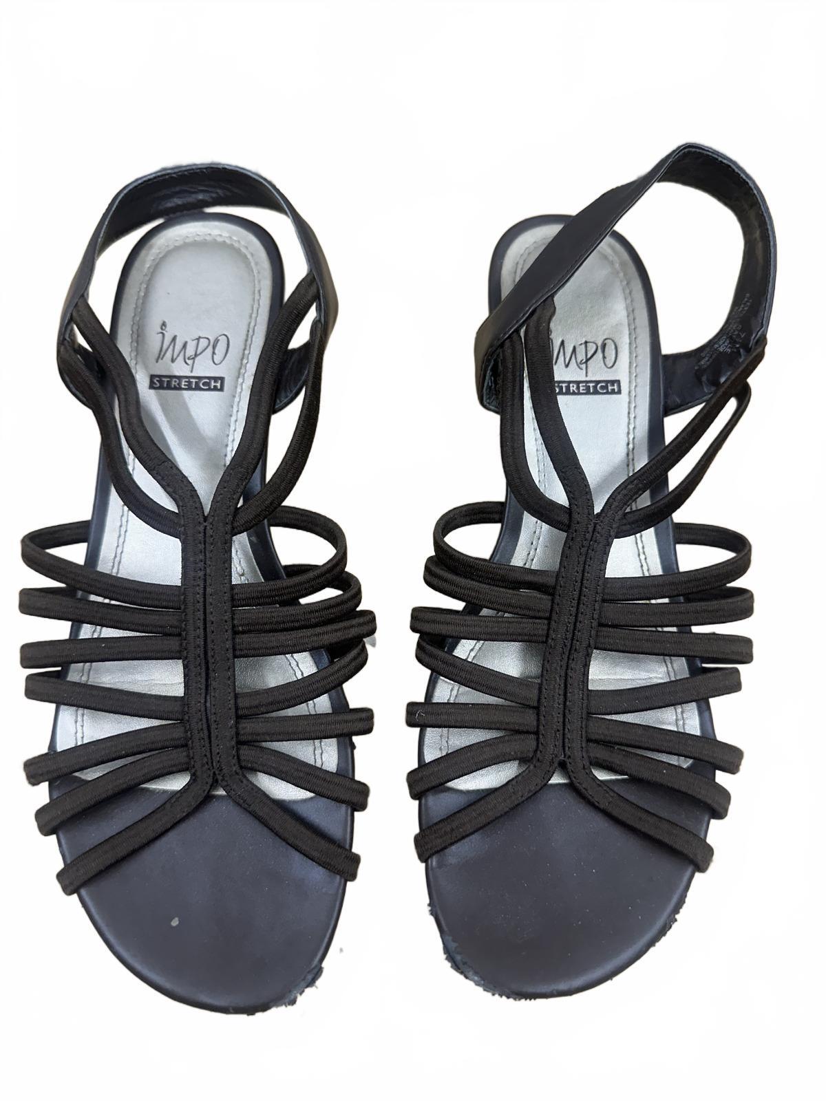 IMPO Brown Strappy Slingback Wedge Sandals Casual Summer Bohemian