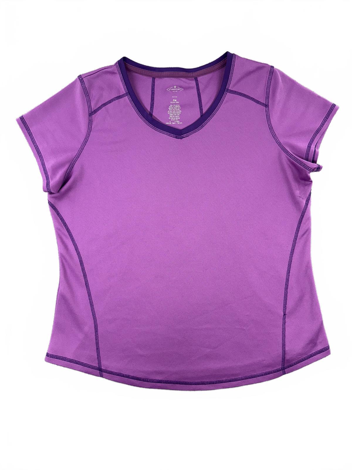 St. John's Bay Purple Quick Dri Activewear Shirt Sporty Athleisure