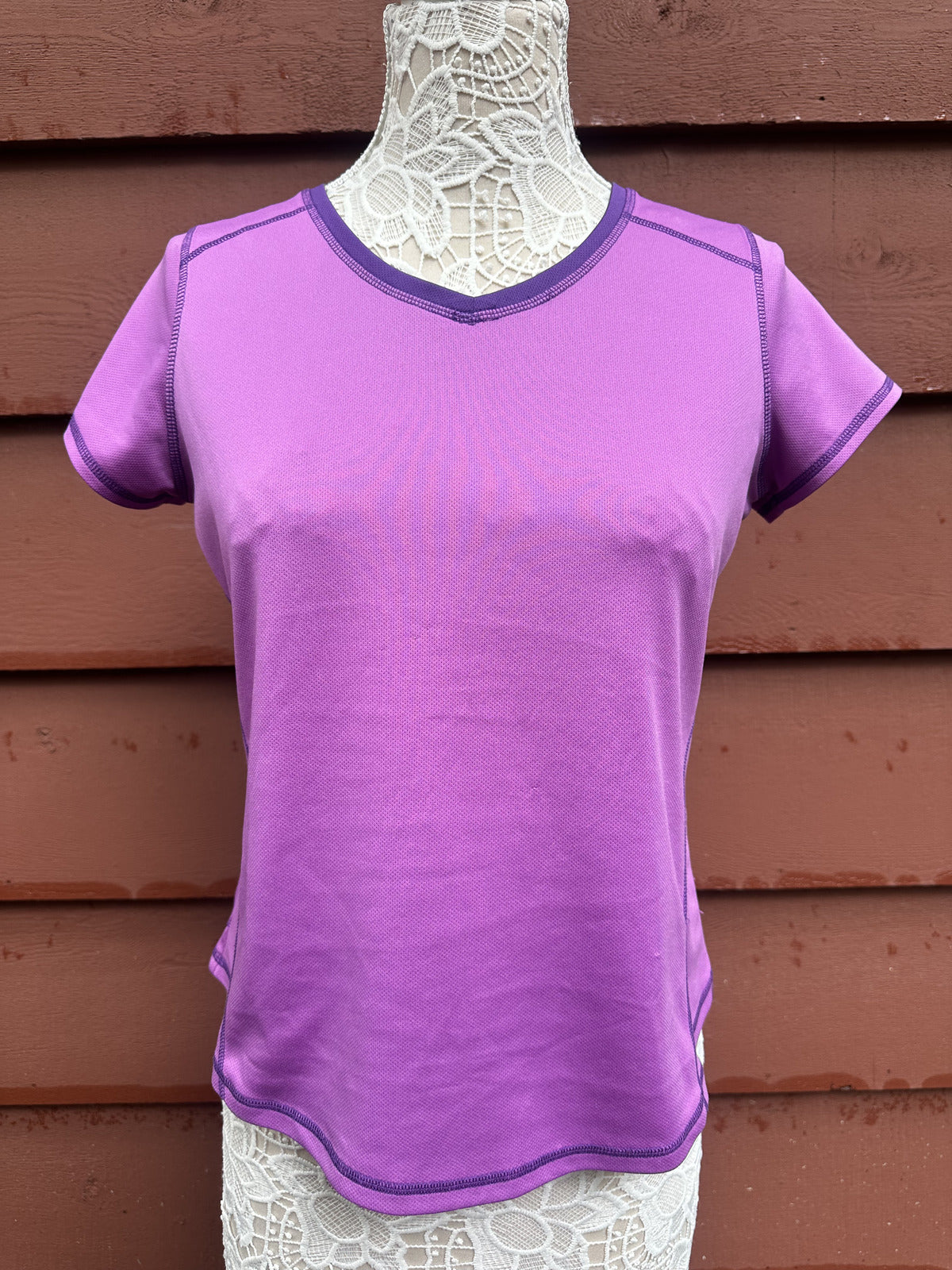 St. John's Bay Purple Quick Dri Activewear Shirt Sporty Athleisure