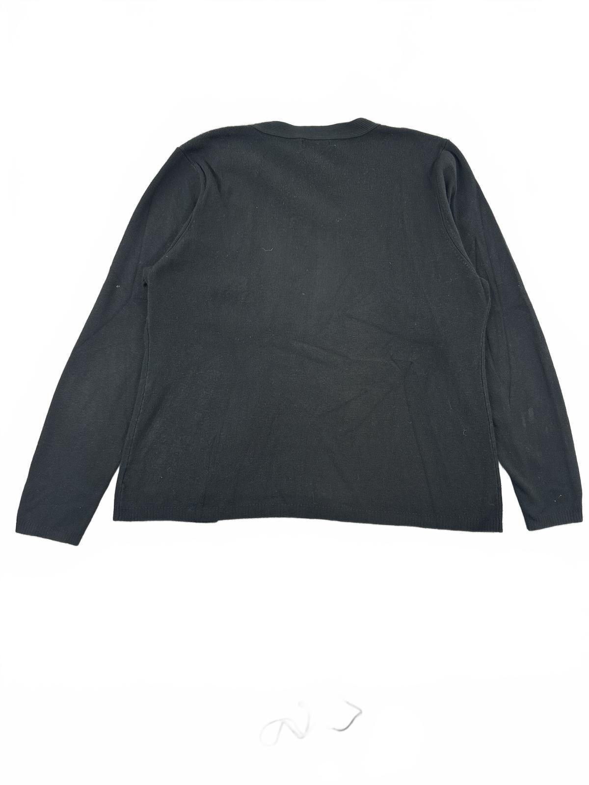 Charter Club Black Open Front Cardigan Classic Versatile Layering Sweater