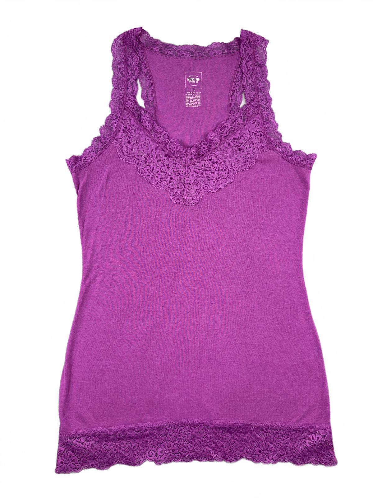 Mossimo Supply Co Purple Lace Trim Tank Top