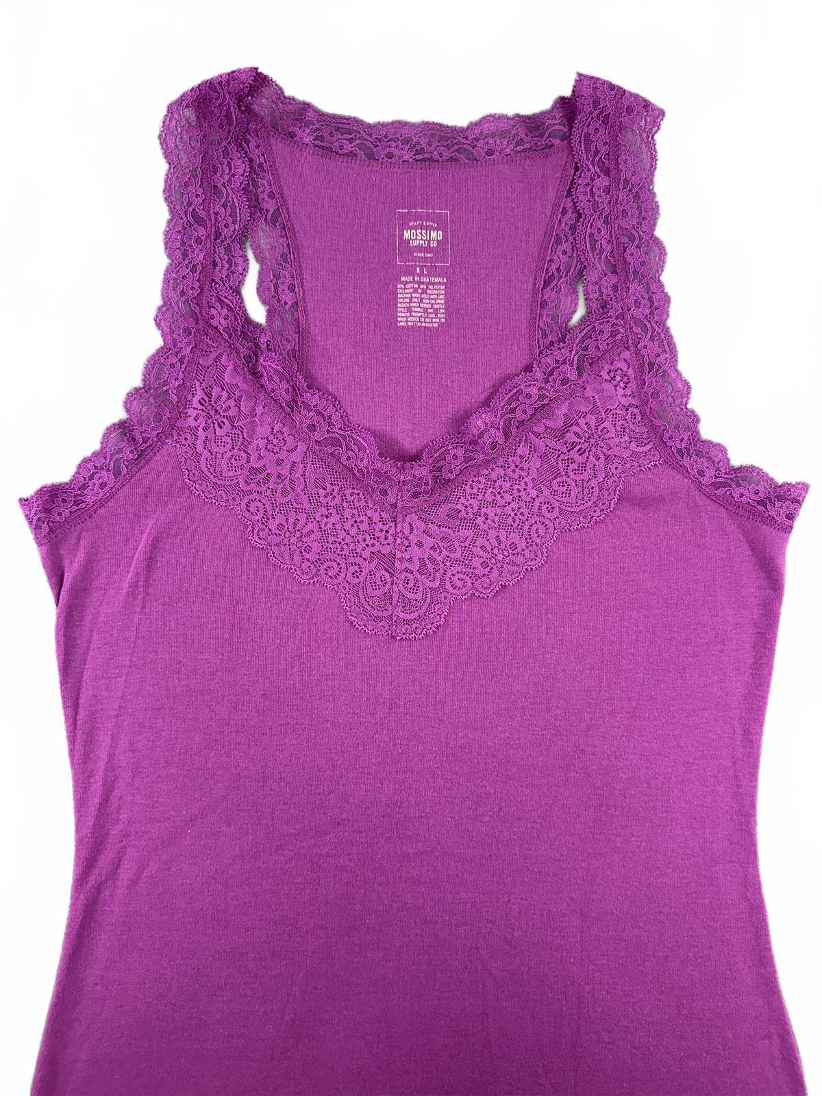 Mossimo Supply Co Purple Lace Trim Tank Top
