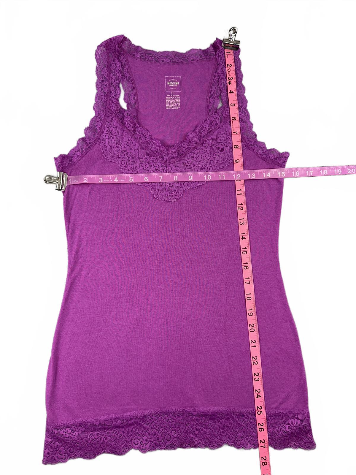 Mossimo Supply Co Purple Lace Trim Tank Top