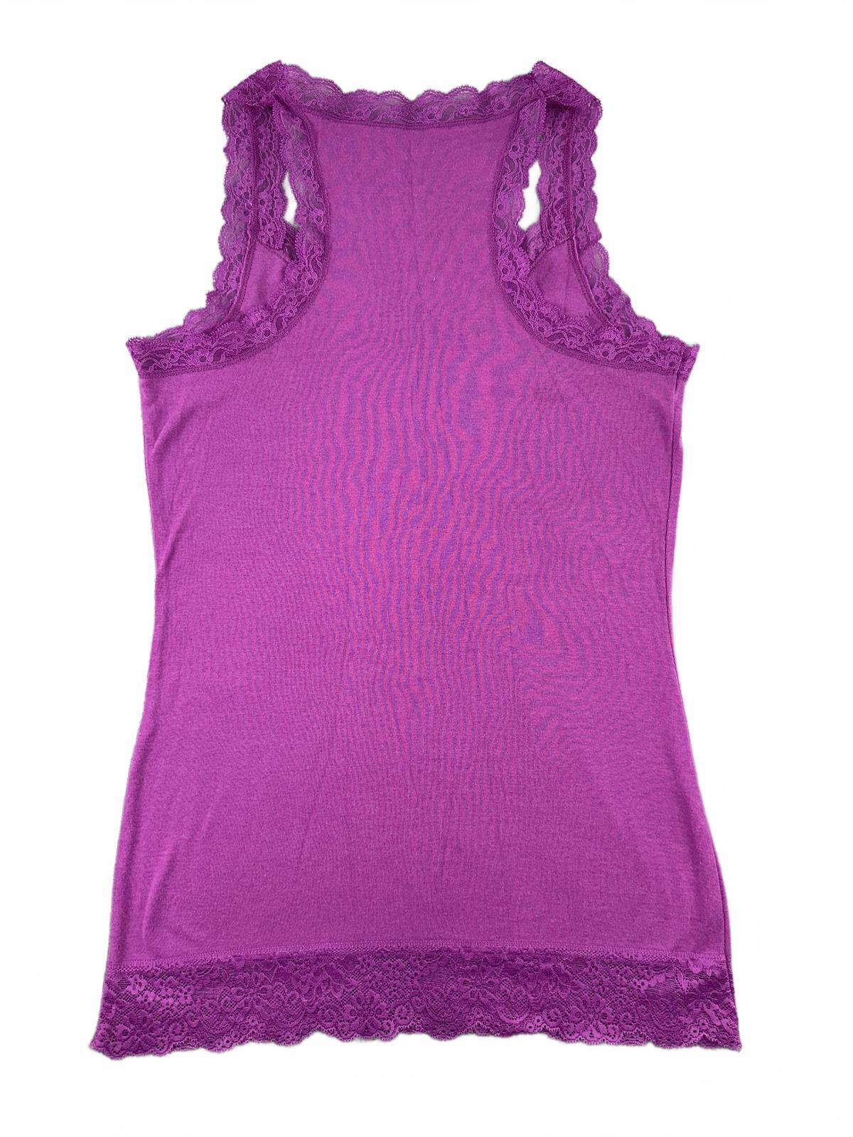 Mossimo Supply Co Purple Lace Trim Tank Top