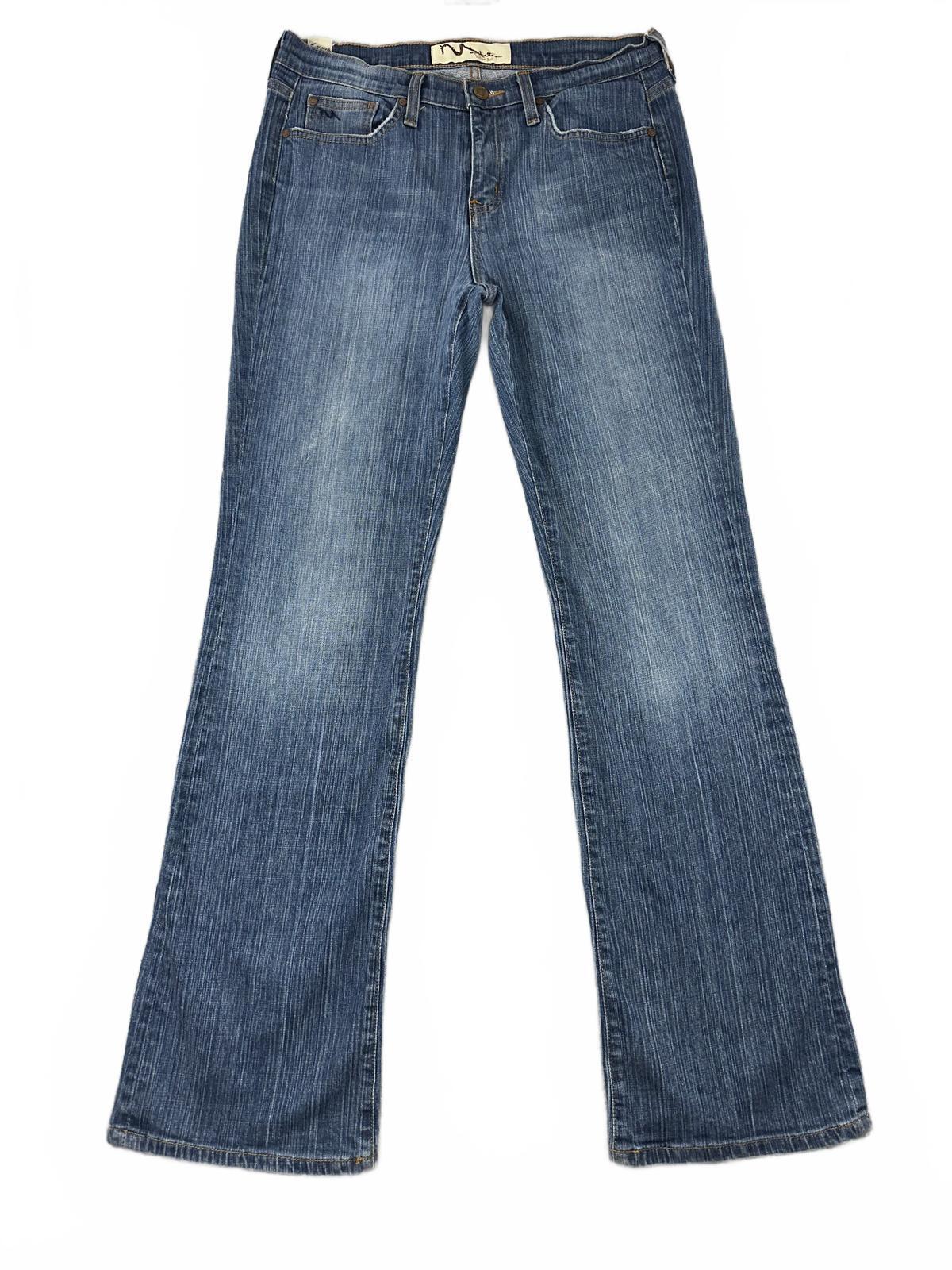Manhattan Blue Denim Bootcut Jeans with Embellished Pockets