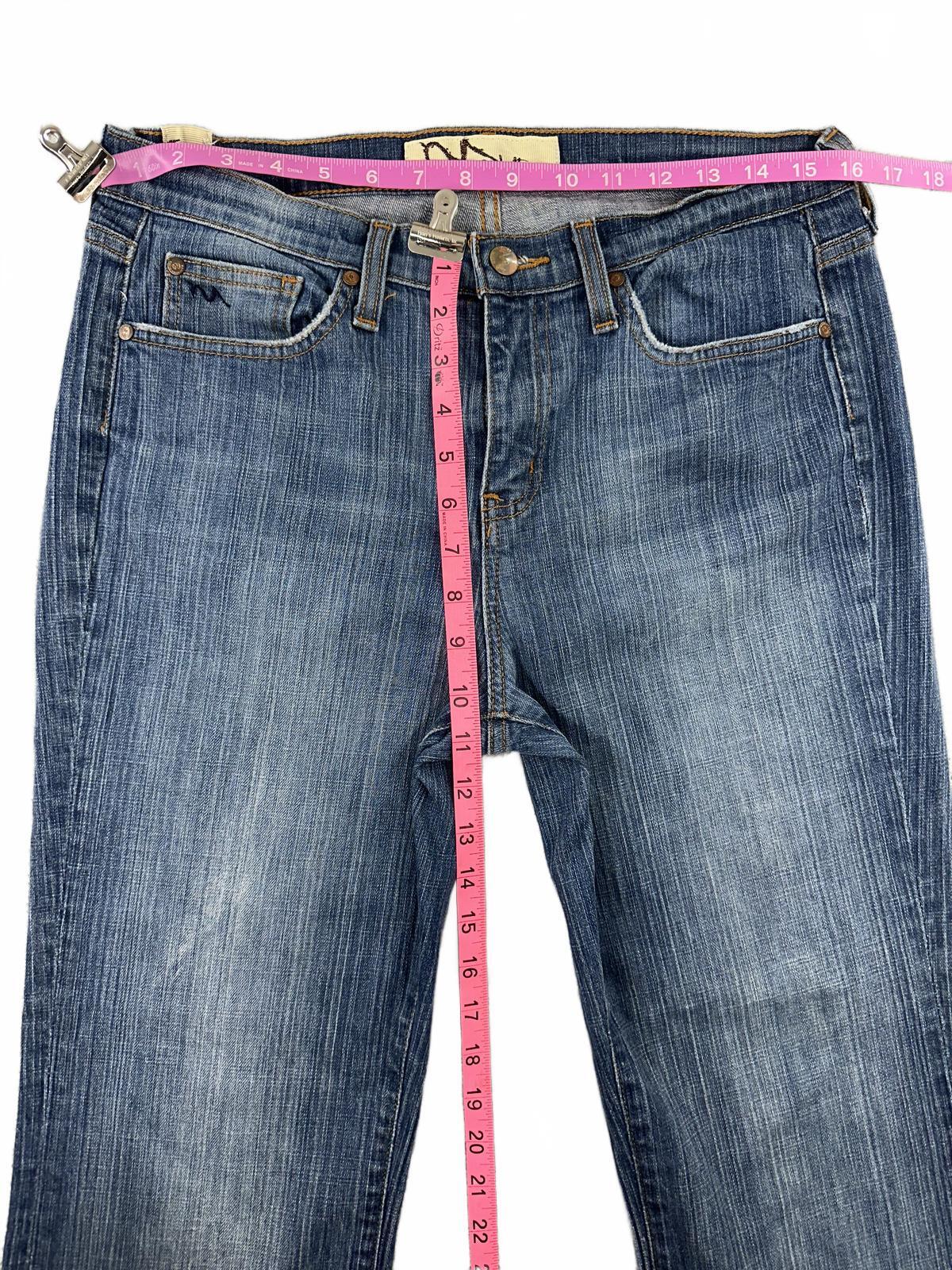 Manhattan Blue Denim Bootcut Jeans with Embellished Pockets