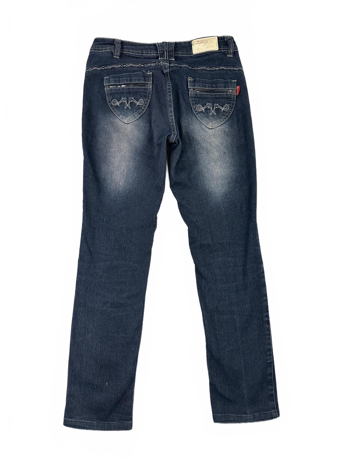 Bornama Jeans Sumptuous Dark Wash Denim Straight Leg Jeans Vintage Inspired Y2K
