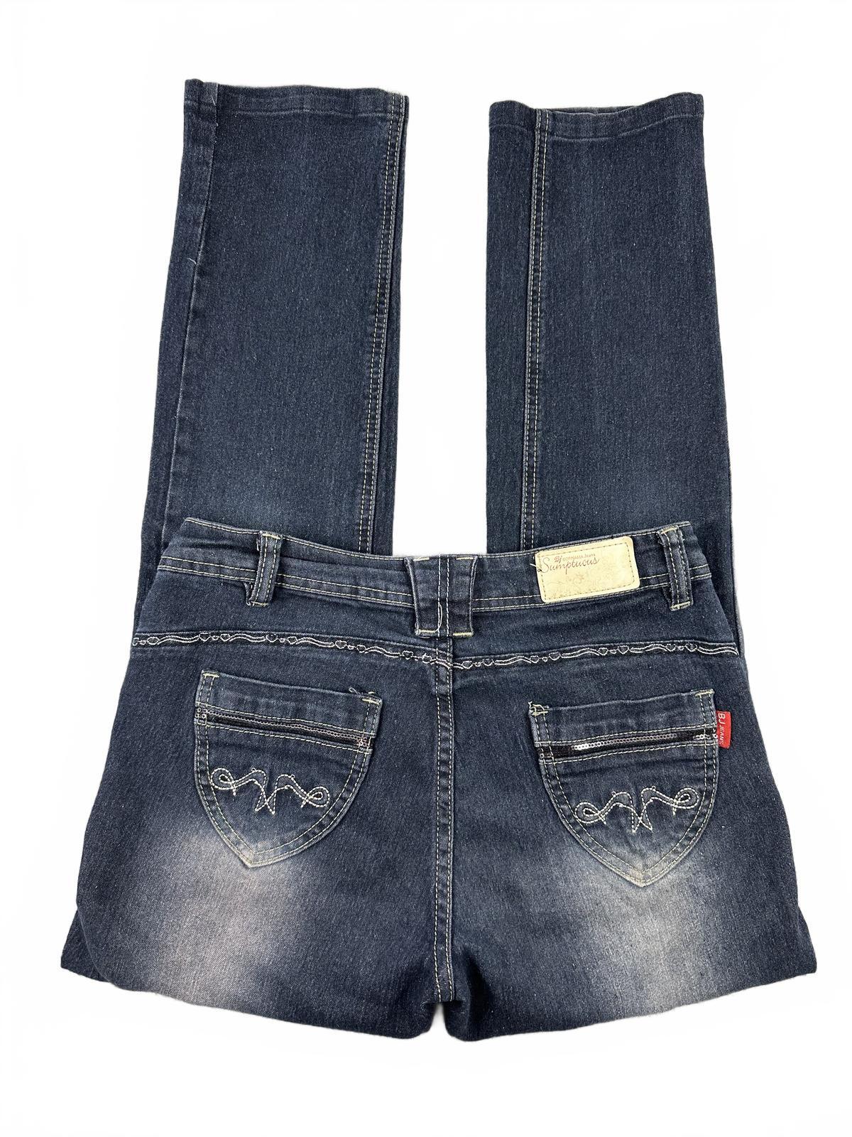 Bornama Jeans Sumptuous Dark Wash Denim Straight Leg Jeans Vintage Inspired Y2K