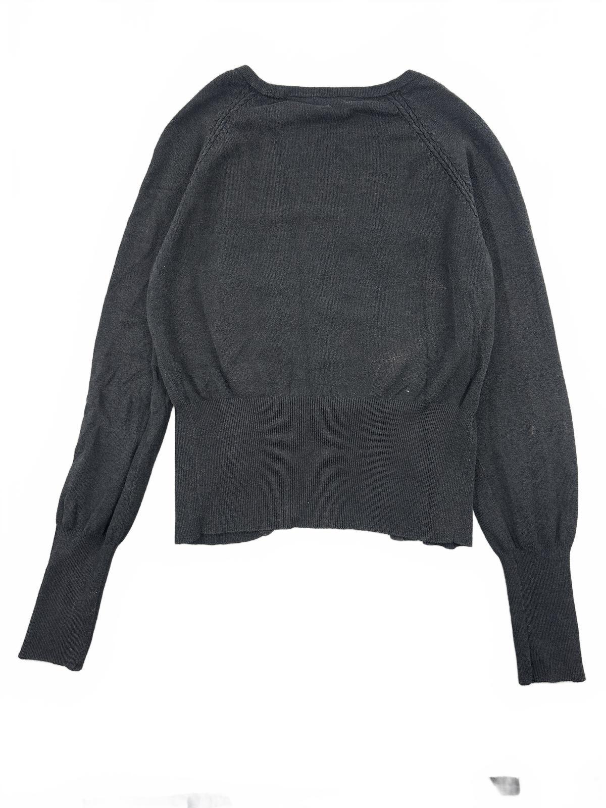 Bailey's Point Black Button Up Cardigan Sweater Cotton Blend Classic