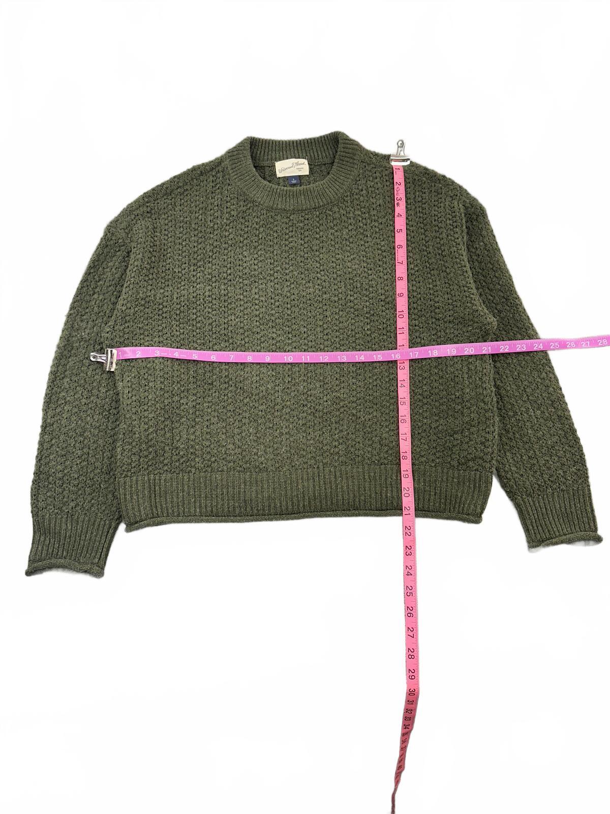 Universal Thread Olive Green Textured Knit Sweater