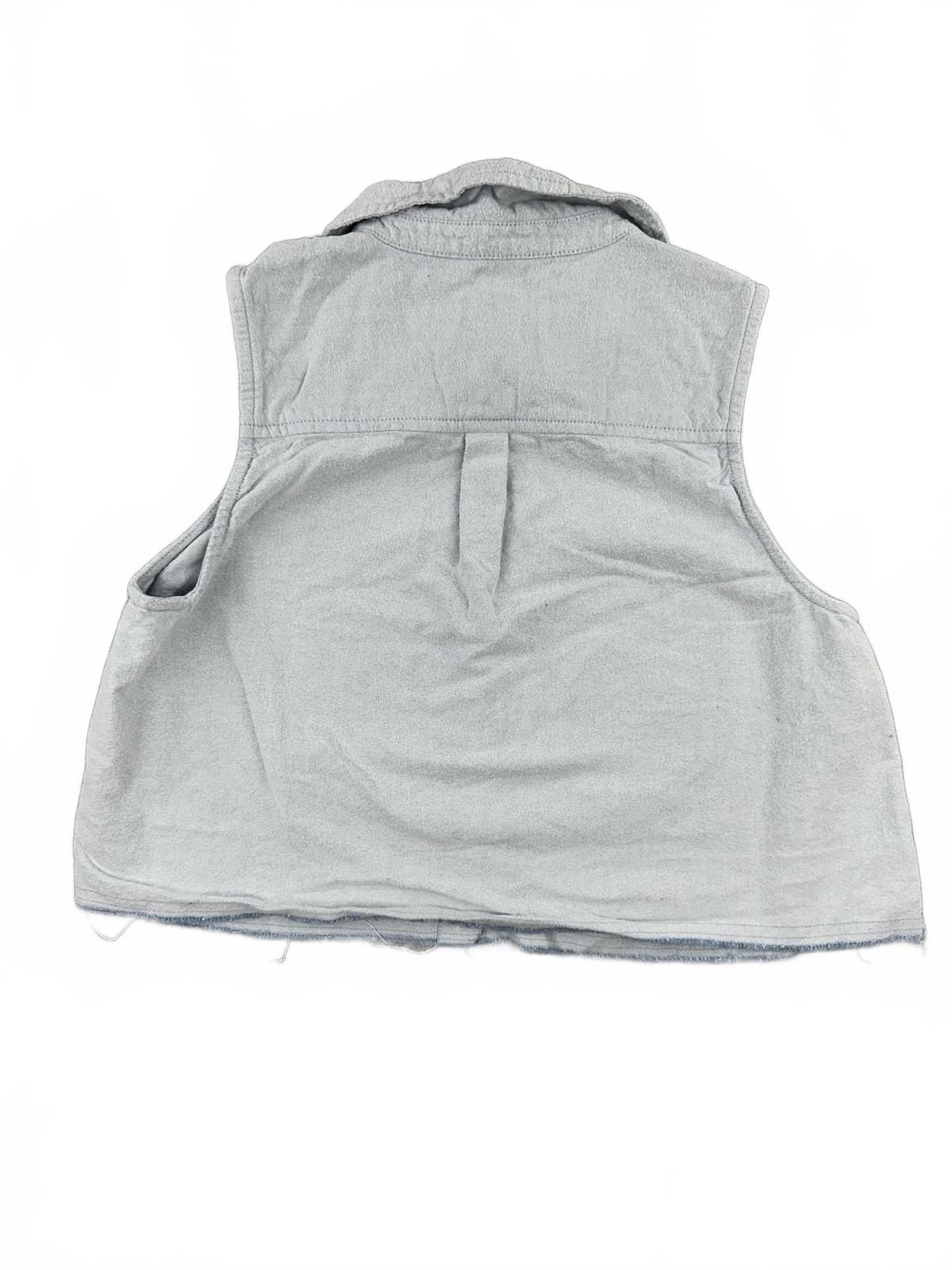 American Eagle Sleeveless Button Up Crop Top
