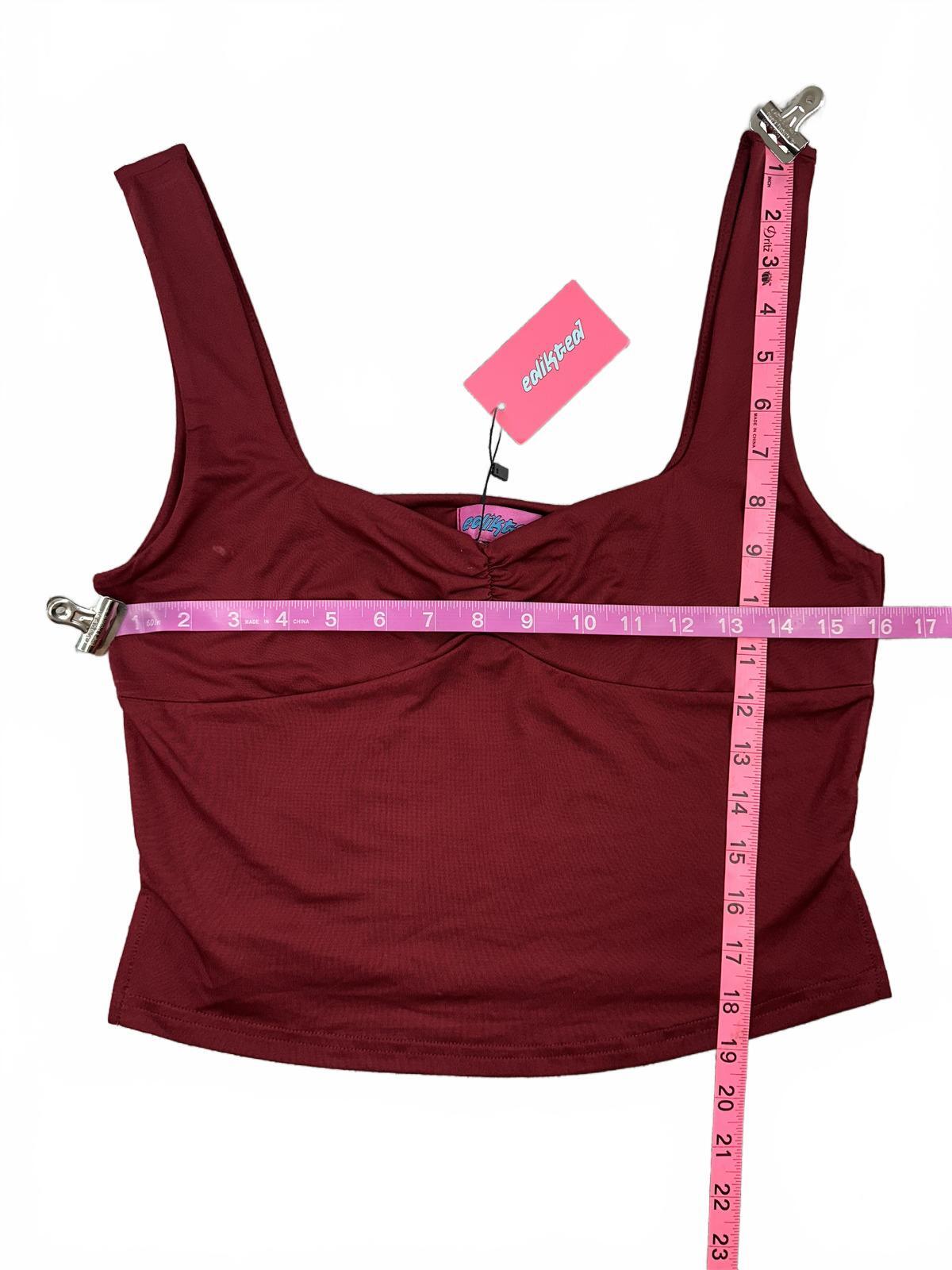 NWT Edikted Burgundy Stretch Tank Top