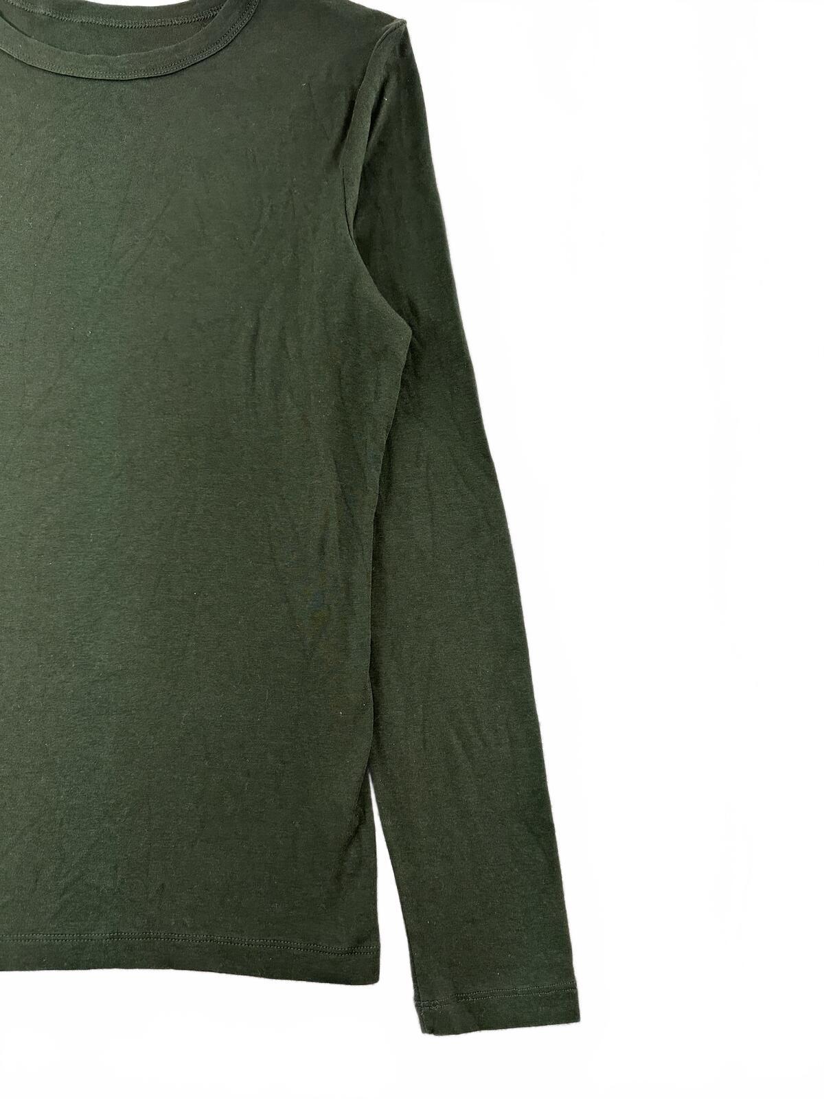 a new day Dark Green Long Sleeve Shirt Casual Minimalist Everyday Wear