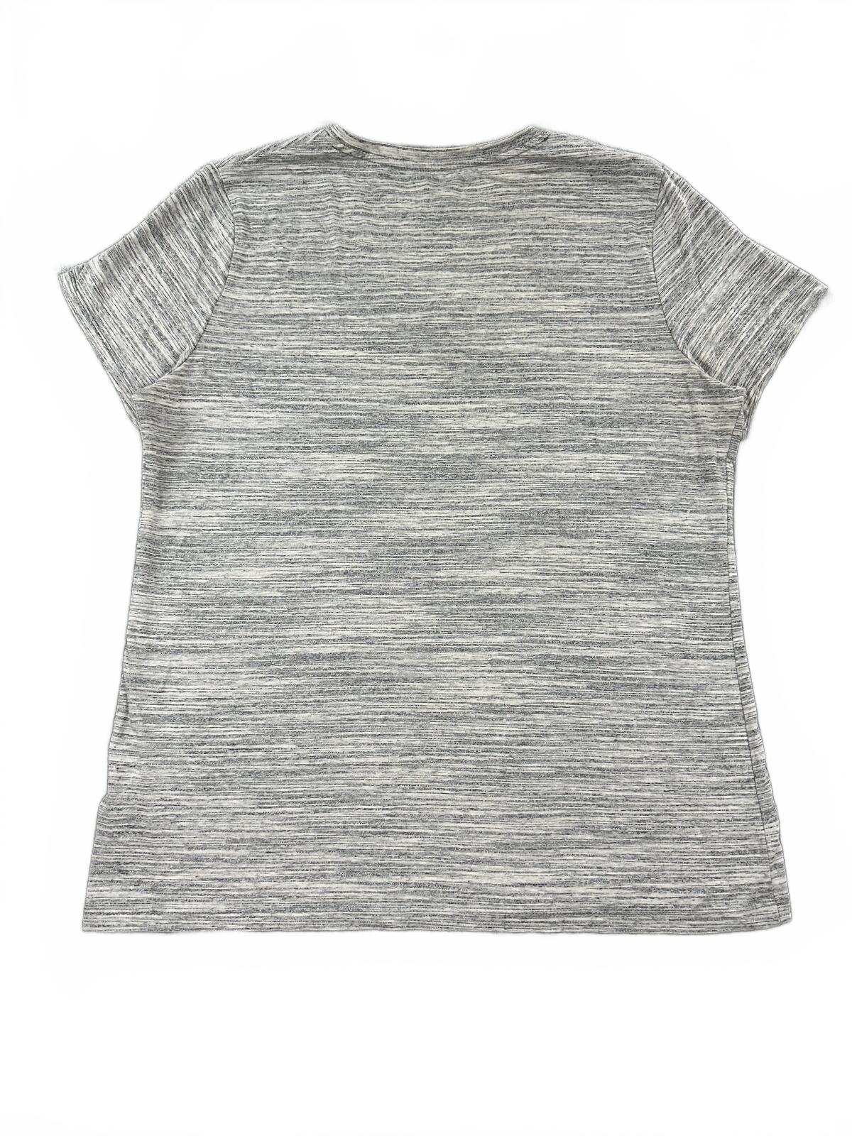 Croft & Barrow Heather Gray V Neck Classic Tee Casual Minimalist Short Sleeve