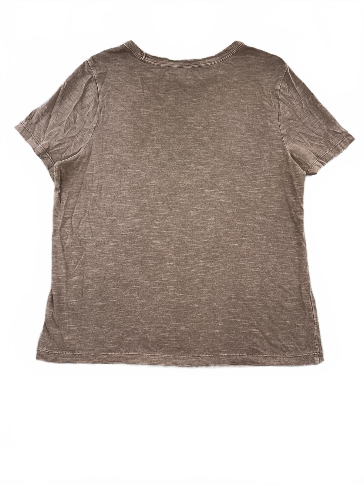 Universal Thread Brown Textured Short Sleeve T Shirt Casual Vintage
