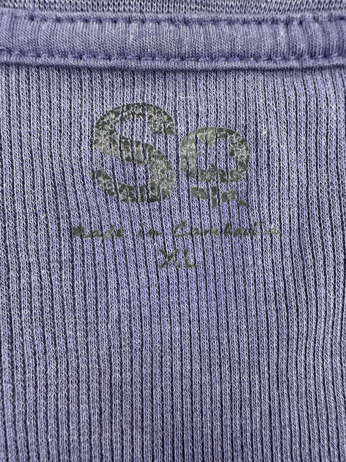 SO Purple Ribbed Long Sleeve V Neck Shirt Casual Lightweight Cozy Top