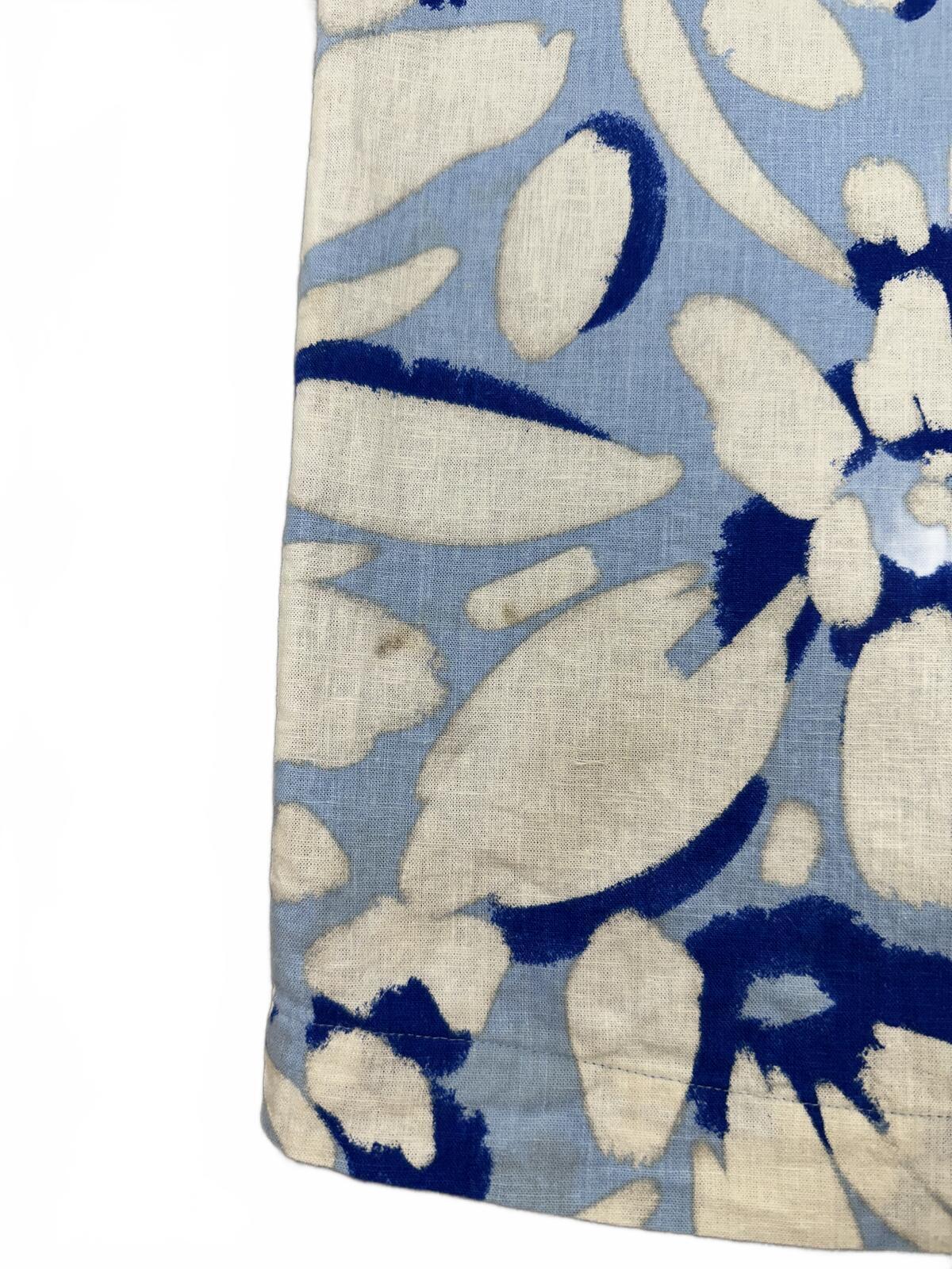 LOFT Vintage Inspired Blue and White Floral Wrap Skirt Midi/Maxi Length