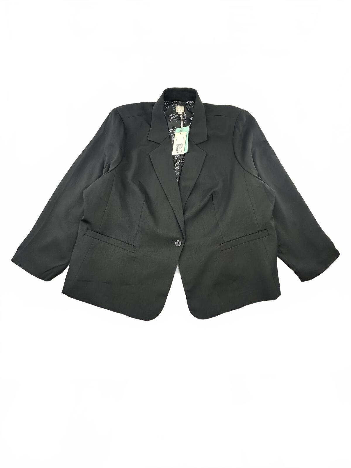 NWT A New Day Black Classic Tailored Blazer Minimalist Chic Office Business