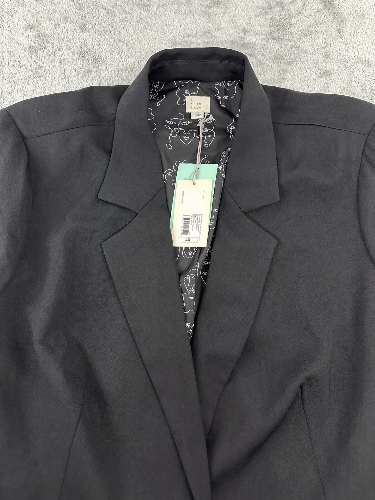 NWT A New Day Black Classic Tailored Blazer Minimalist Chic Office Business