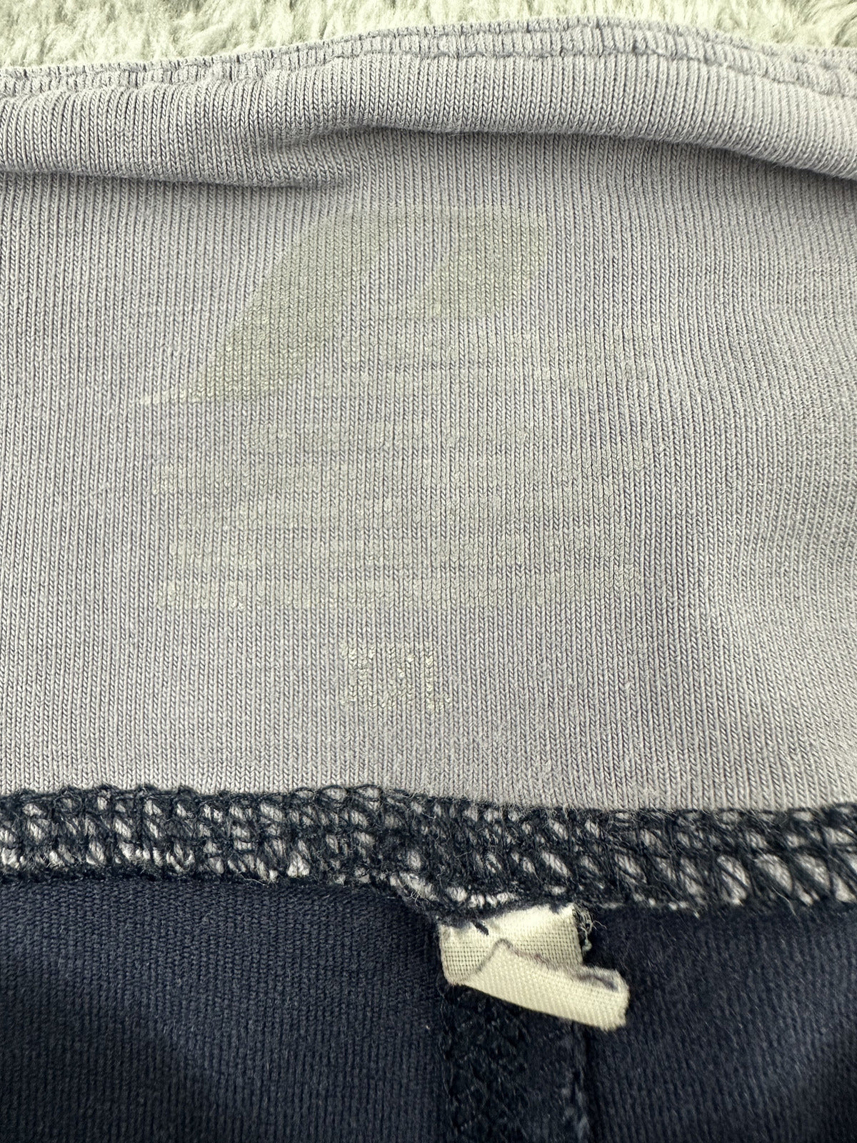 Athleta Navy Blue Flared Yoga Pants with Gray Waistband Comfortable