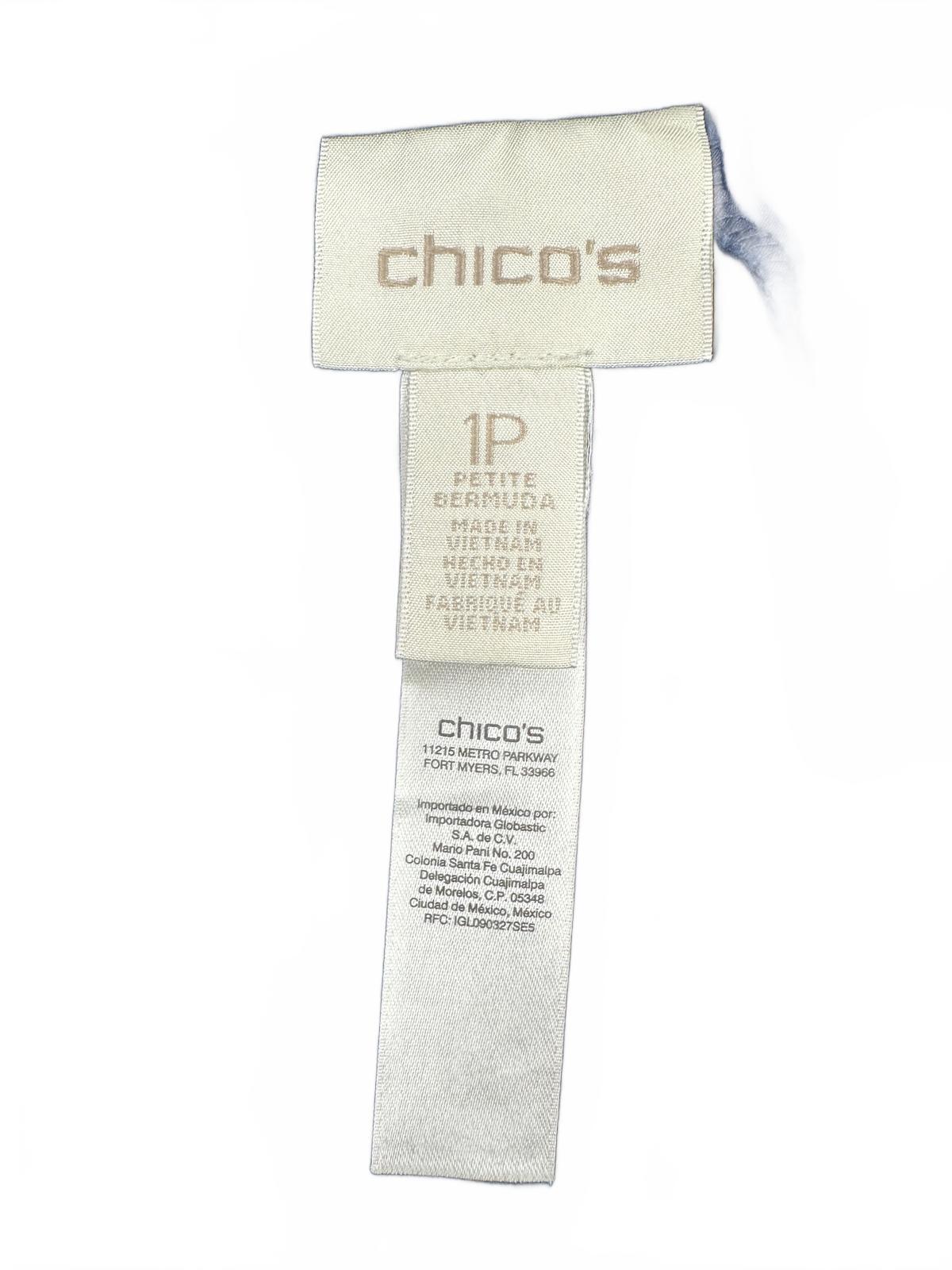 Chico's Petite Bermuda Shorts Navy Blue